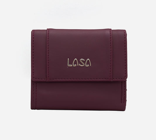 LASA   Trifold Small Women's Wallet  - Maroon