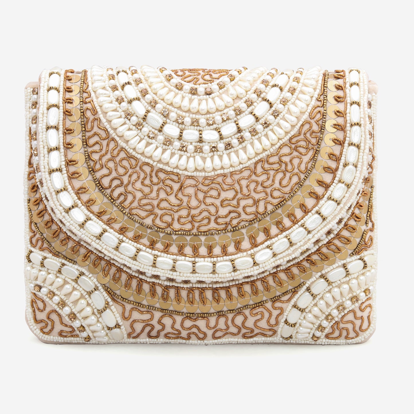 LASA  Partywear  Clutch - Cream