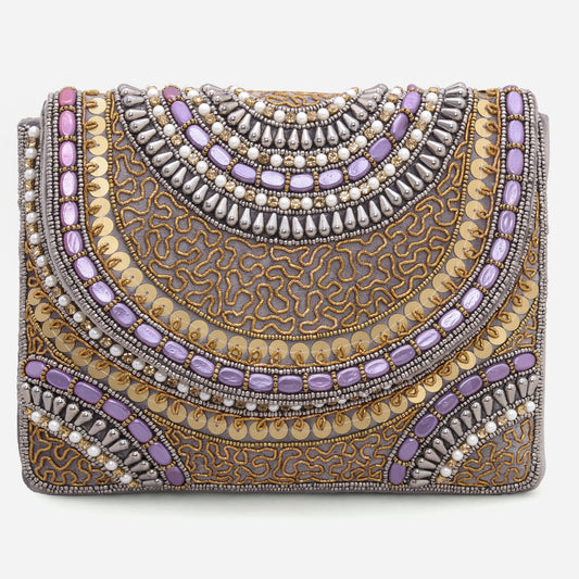 LASA  Partywear  Clutch - Grey