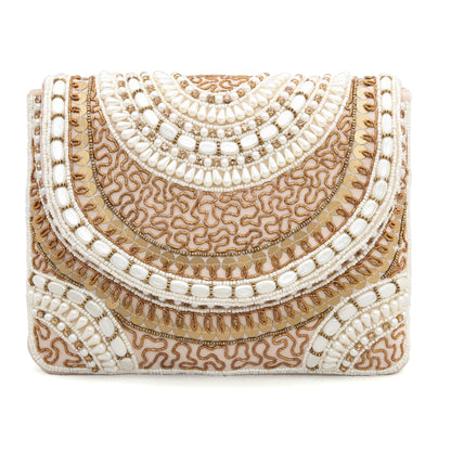 LASA  Partywear  Clutch - Cream