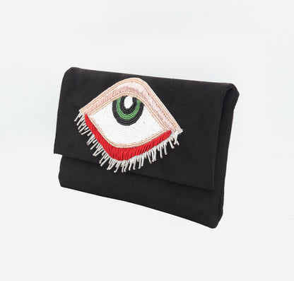 LASA Partywear  Clutch - Black