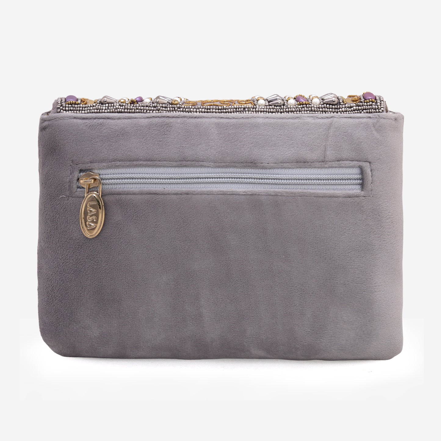 LASA  Partywear  Clutch - Grey