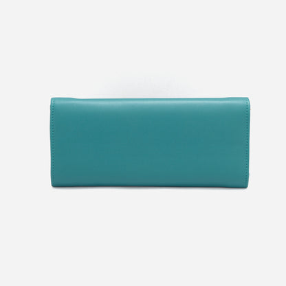 LASA Sleek  Trifold Big Women's Wallet  - Teal Blue