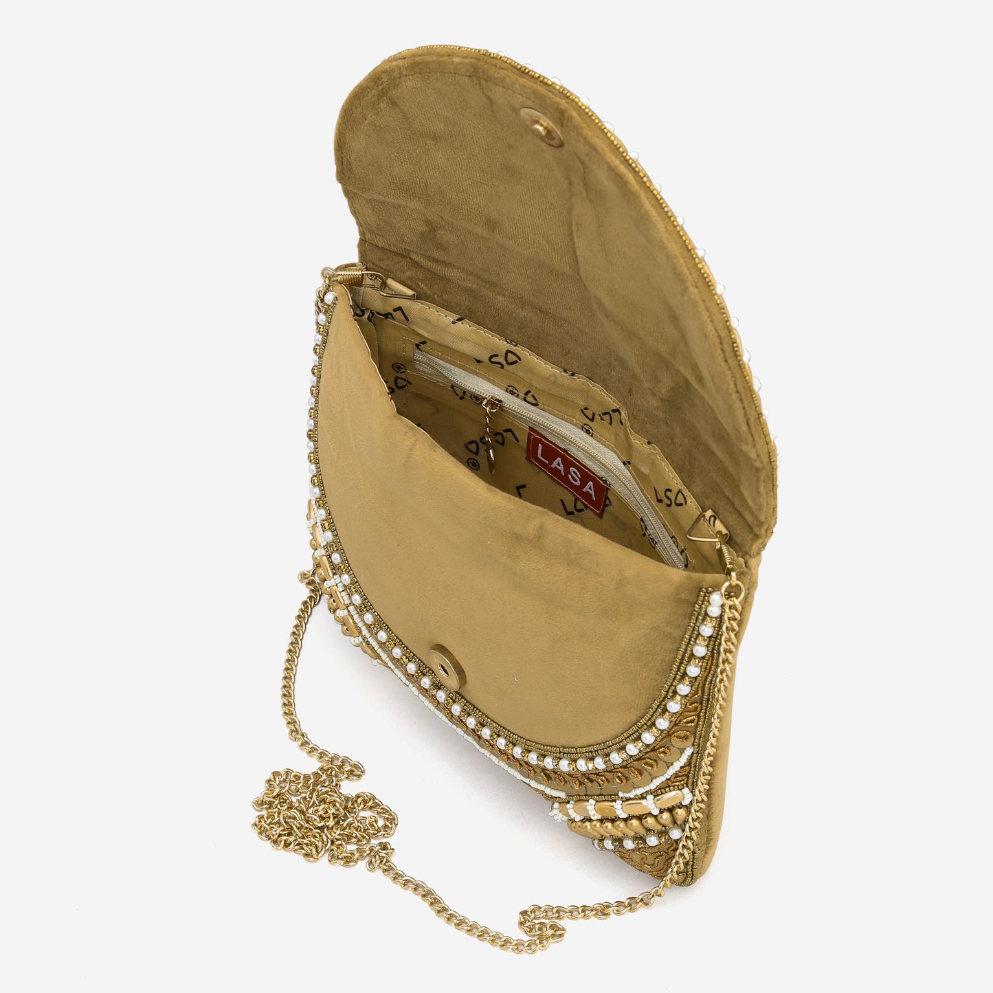 LASA  Partywear  Clutch - Antique